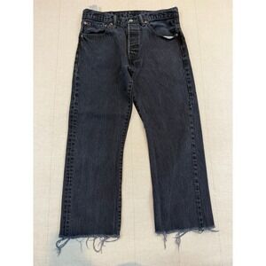 Levi's | 501 Straight Jeans Black | Size 32 Cropped